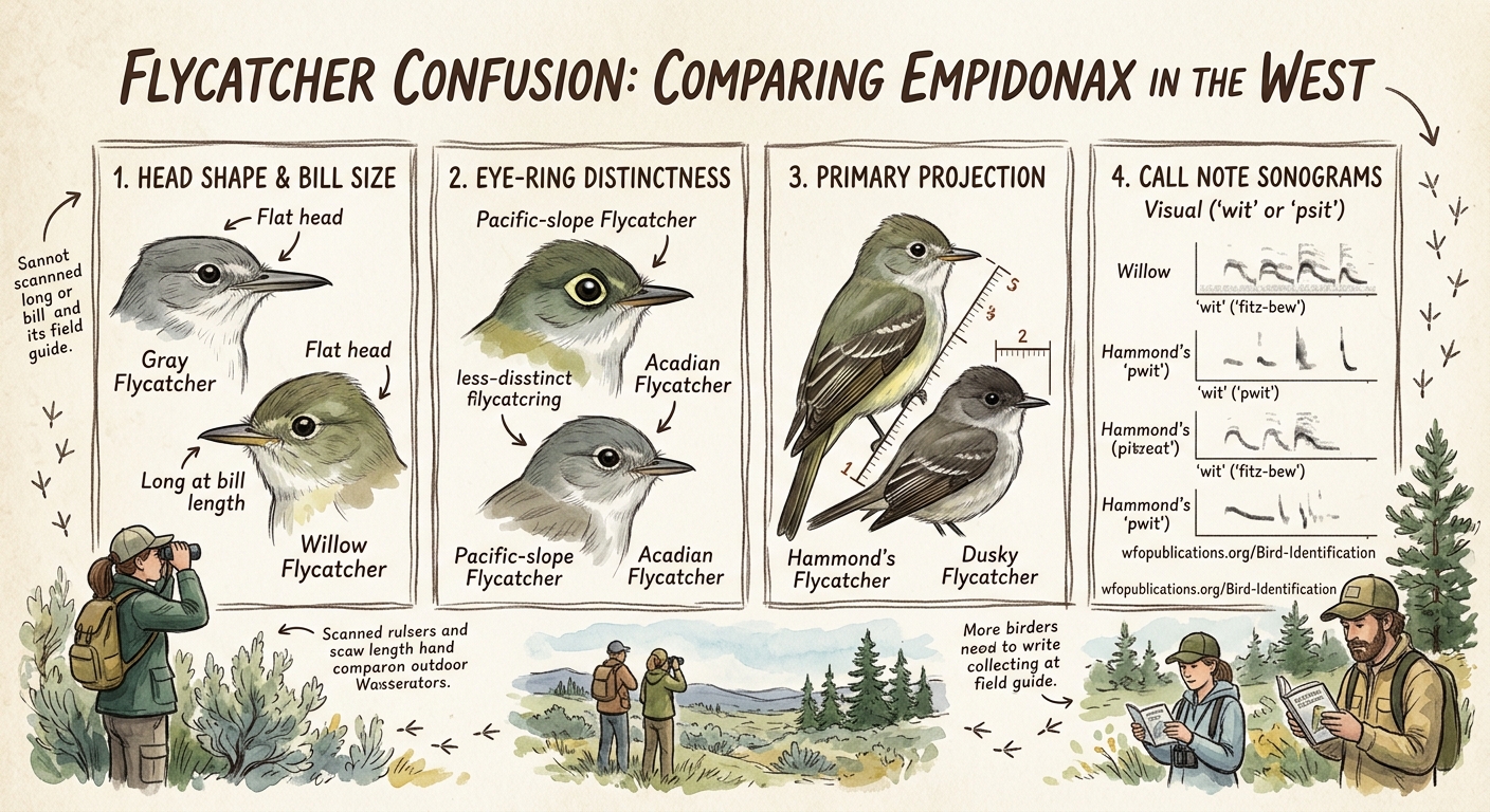 Flycatcher Confusion: The Ultimate Guide to Empidonax Identification in the West - Illustration 1