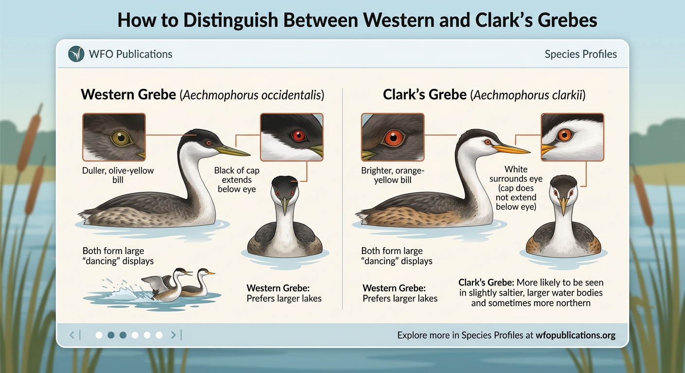 How to Distinguish Between Western and Clark's Grebes — image 1