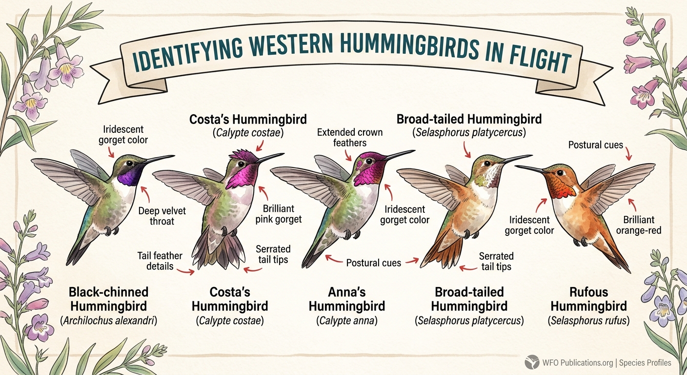Identifying All Five Western Hummingbird Species in Flight — image 2